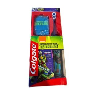 Colgate Teenage Mutant Ninja Turtles Kids Electric Toothbrush & Eye Mask NEW
